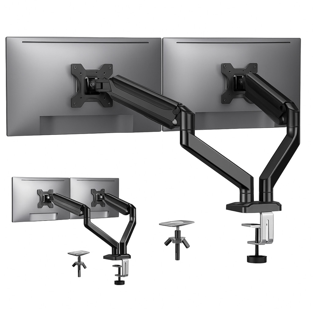 Suporte Mesa Dois Monitores Braço Tv Articulado Home Office Para Monitores