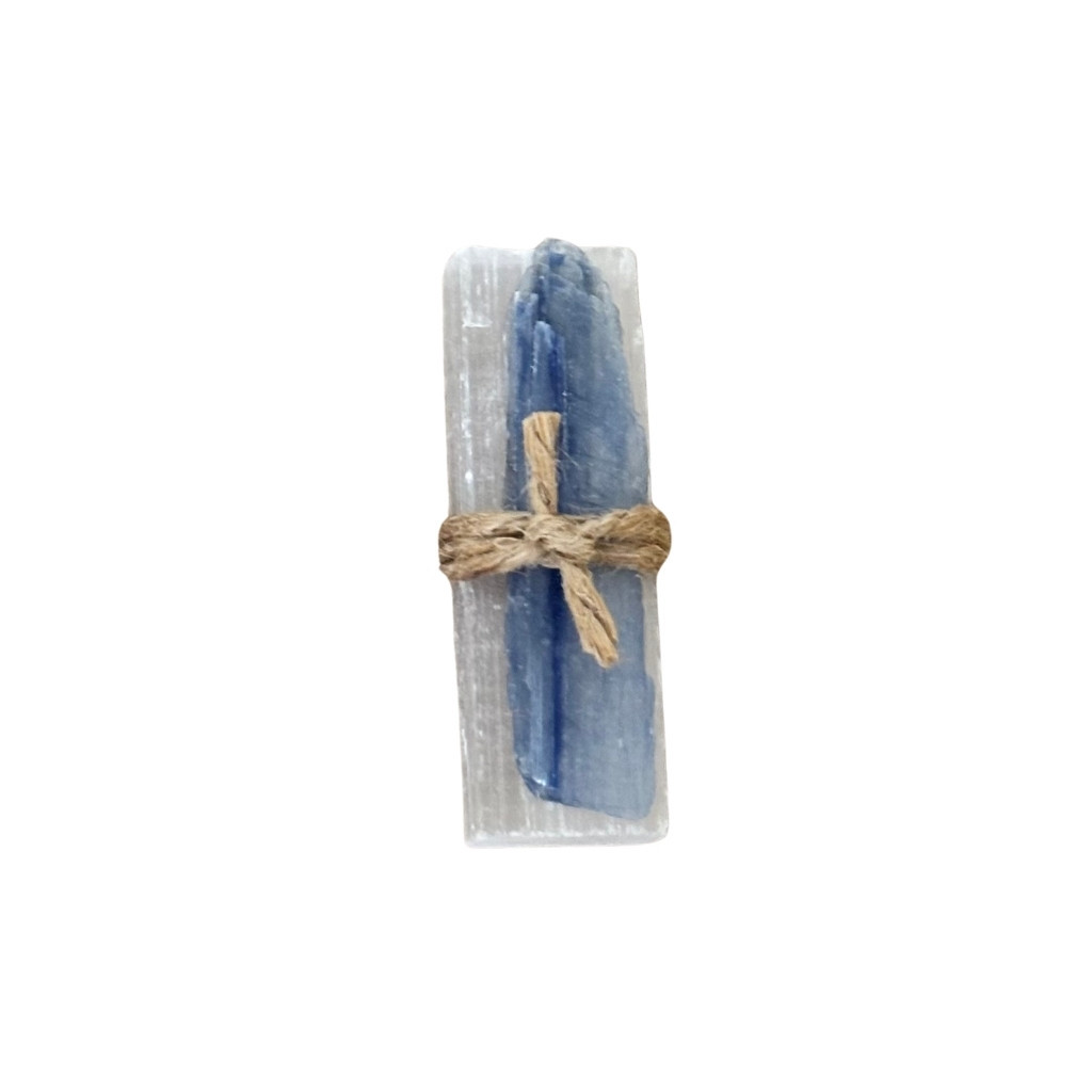 Kit Talismã de Proteção - Cianita Azul e Selenita