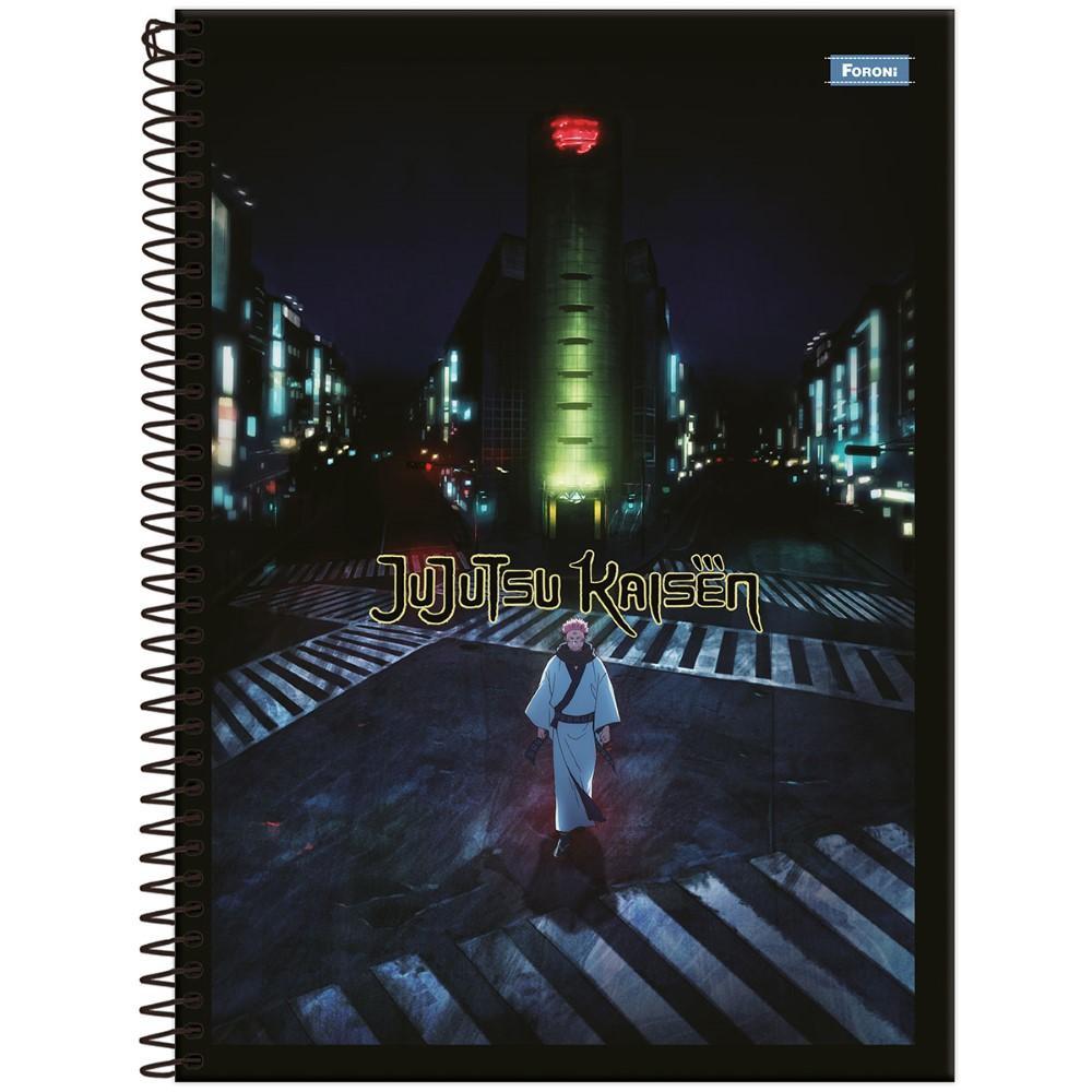 Caderno Universitário 20x27,5cm (Grande) 1 Matéria 80 Folhas Jujutsu Kaisen Sukuna Foroni em Oferta na Shopee