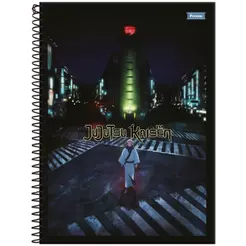 Caderno Universitário 20x27,5cm (Grande) 1 Matéria 80 Folhas Jujutsu Kaisen Sukuna Foroni