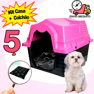 Casinha de Cachorro N4 Ou N5 Com Ou Sem Caminha Sob Medida Casa Pet + Caminha de Cachorro