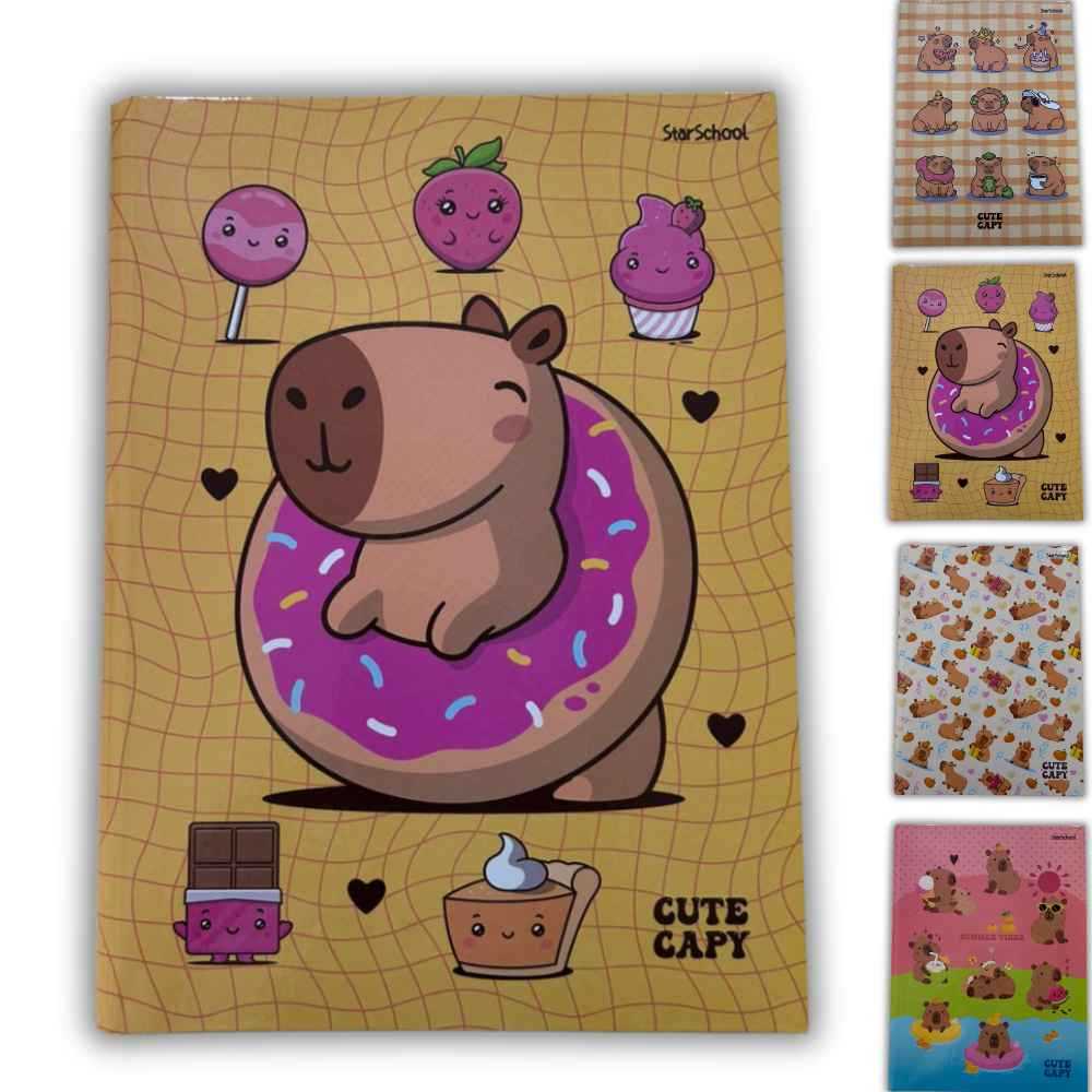 Caderno Brochurão Grande Capa Dura 80 fls - Capivara - StarSchool em Oferta na Shopee