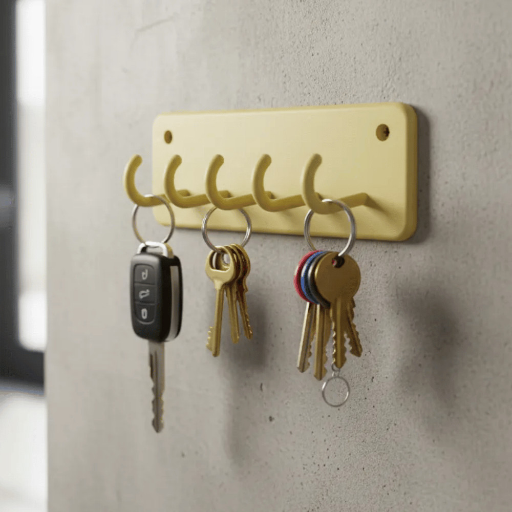 Porta Chave Parede Home Decorativo SLIM PORTA CHAVES RETANGULAR CASA Multiuso Organizador Casa Sala Cabide Cabideiro
