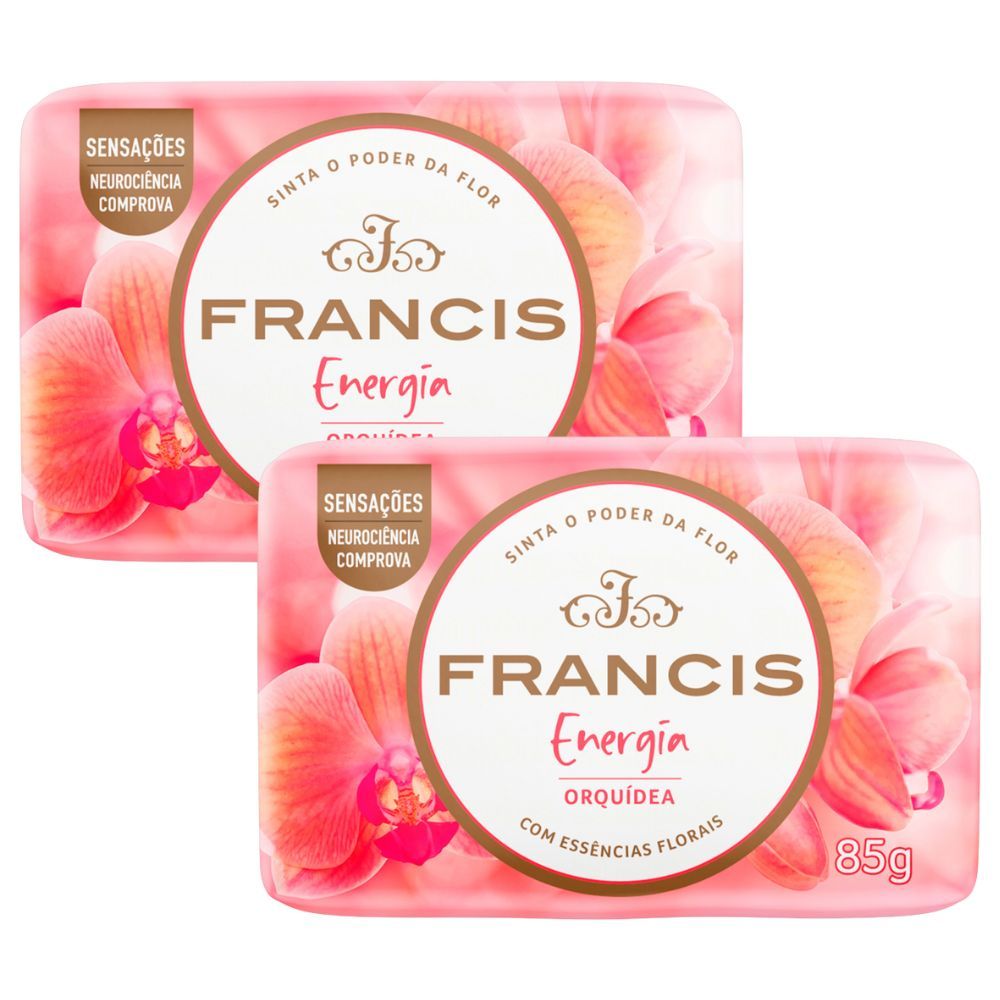 Kit 2 Sabonete em Barra Francis Energia Orquídea 85g em Oferta na Shopee