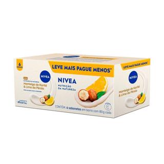 Kit Sabonete Vegetal em Barra Nivea Nutriçaõ da Natureza Manteiga de Karitá & Lima da Pérsia 6 Unidades 80g em Oferta na Shopee