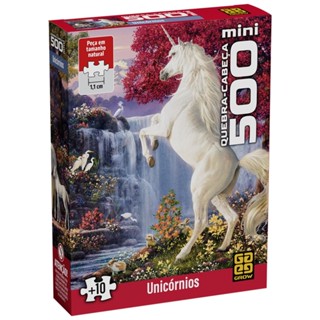 QUEBRA CABEÇA MINI 500 PEÇAS PEQUENAS UNICÓRNIOS GROW PUZZLE CAVALO FLORESTA PAISAGEM ANIMAIS FLORES em Oferta na Shopee