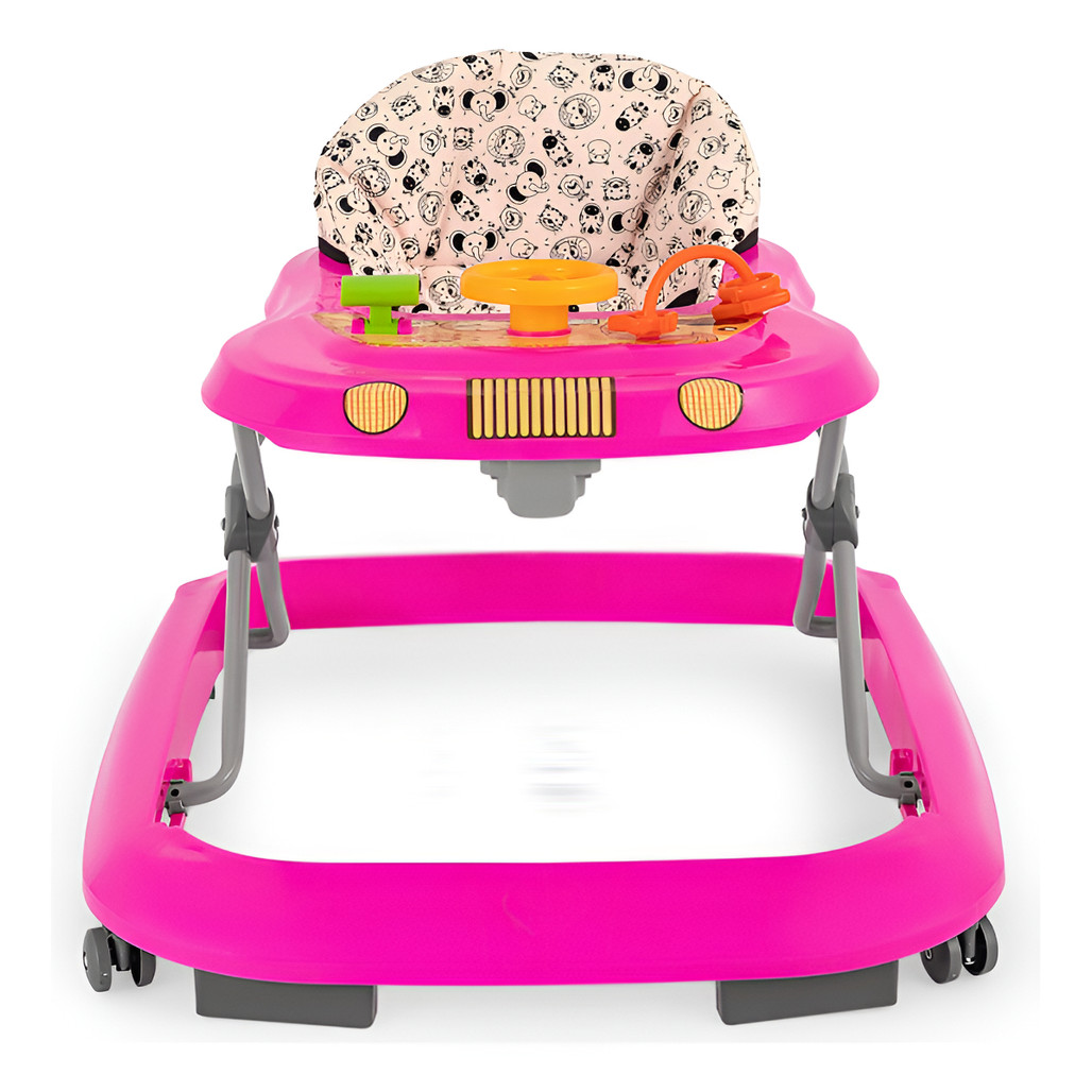 Andador Infantil Musical Disquinho Andajar Brinquedo com freio Até 12 Kg Safari ll Rosa Tutti Baby em Oferta na Shopee