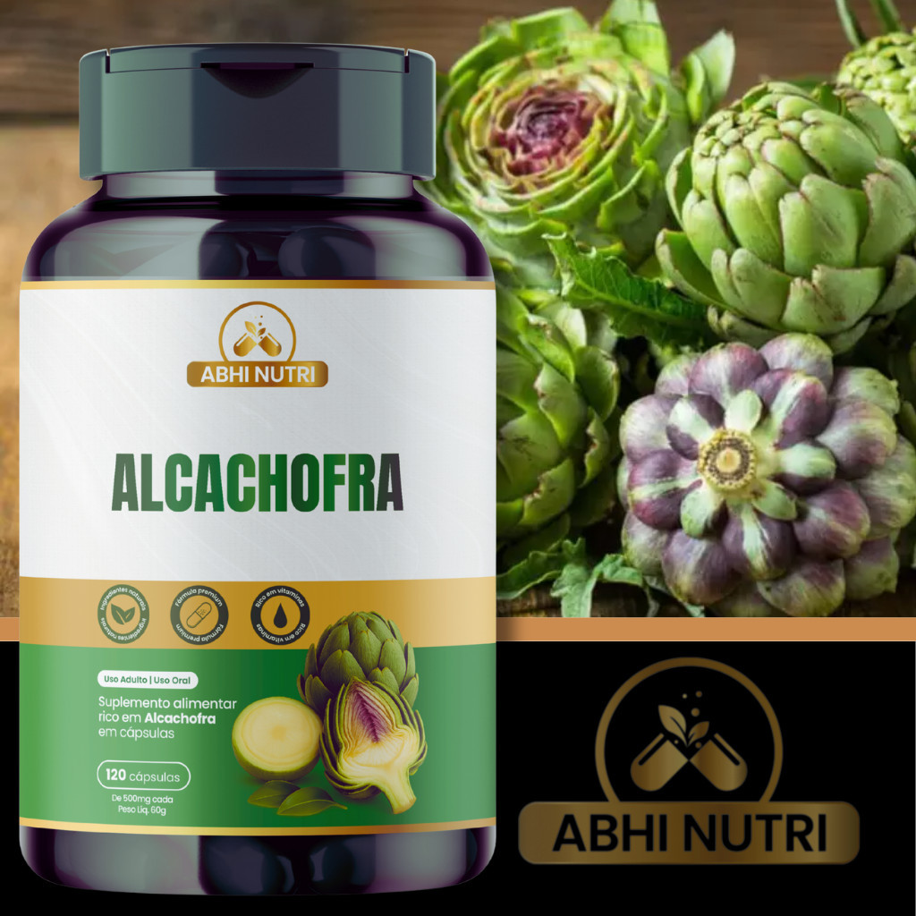 Alcachofra - 120 Cápsulas de 500 mg - ABHI Nutri