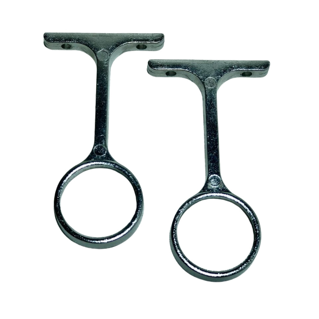 Suporte Central Redondo Para Tubo Cabideiro - Par