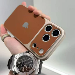 Capa Protetora De Textura De Couro Com Rígida De Alta Qualidade Adequada Para iPhone 18 Pro Max17 , 15 , 14 , 13, 12, 11