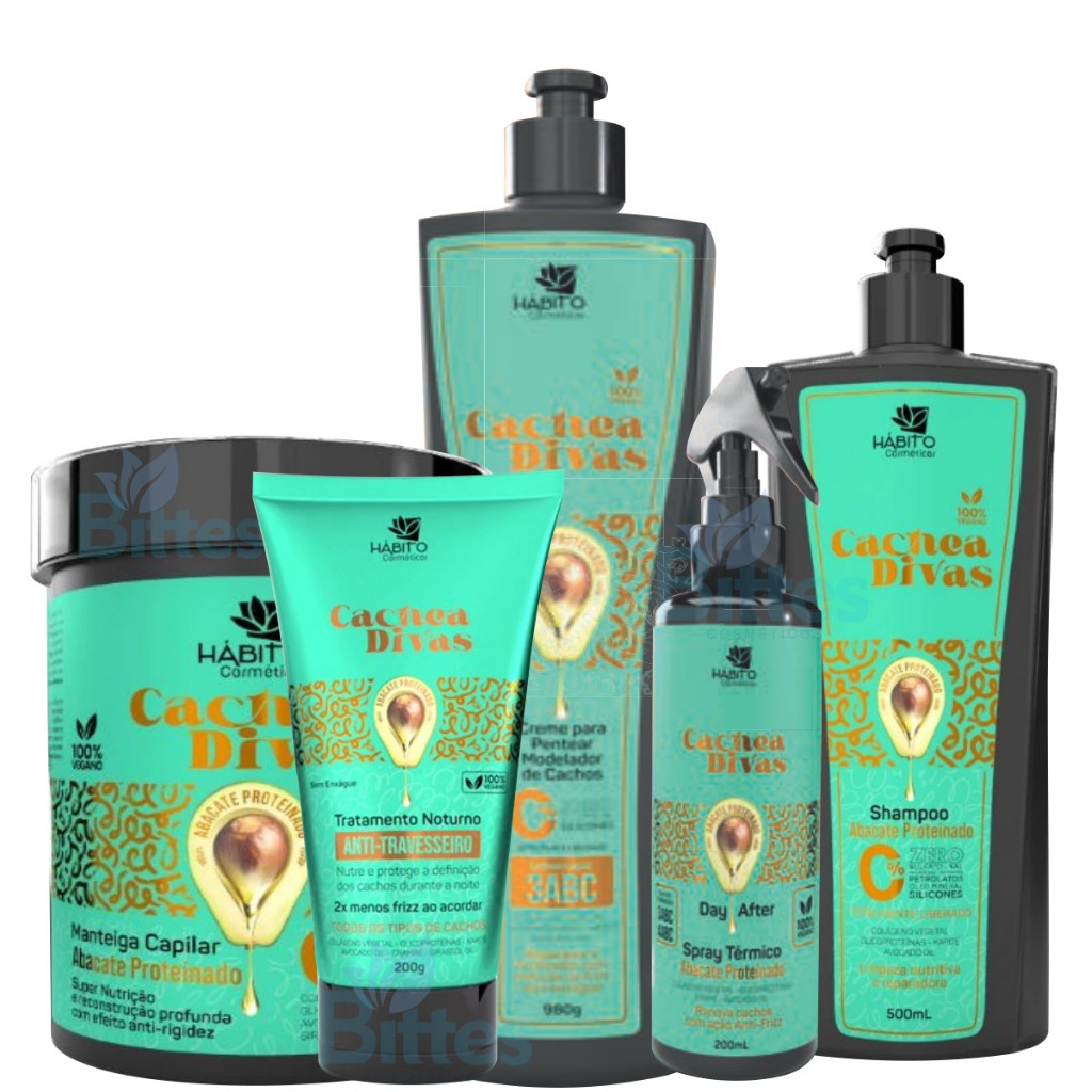 KIT CACHEIA DIVAS CACHEADOS HÁBITO CACHOS DEFINIDOS E HIDRATADOS