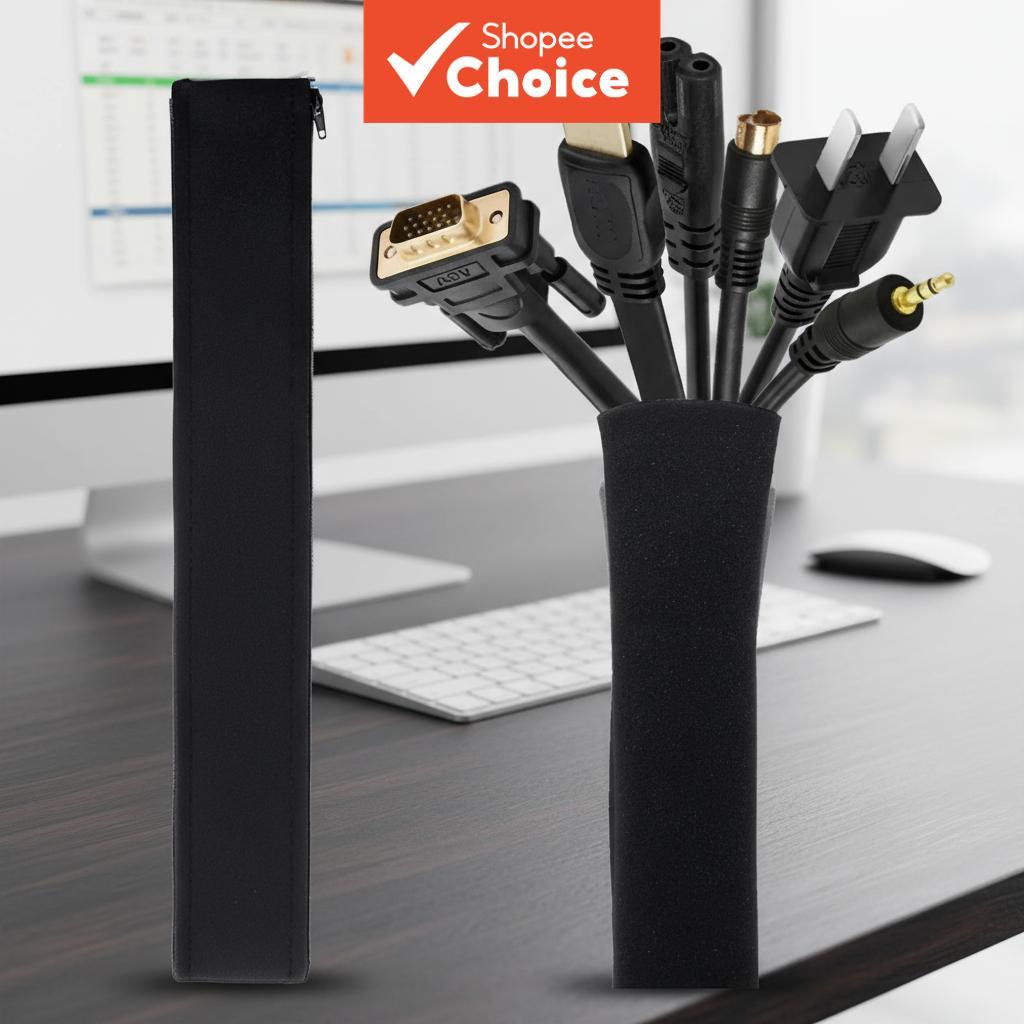 Manga com Ziper 50cm Organizador de Cabos para TV e Computador