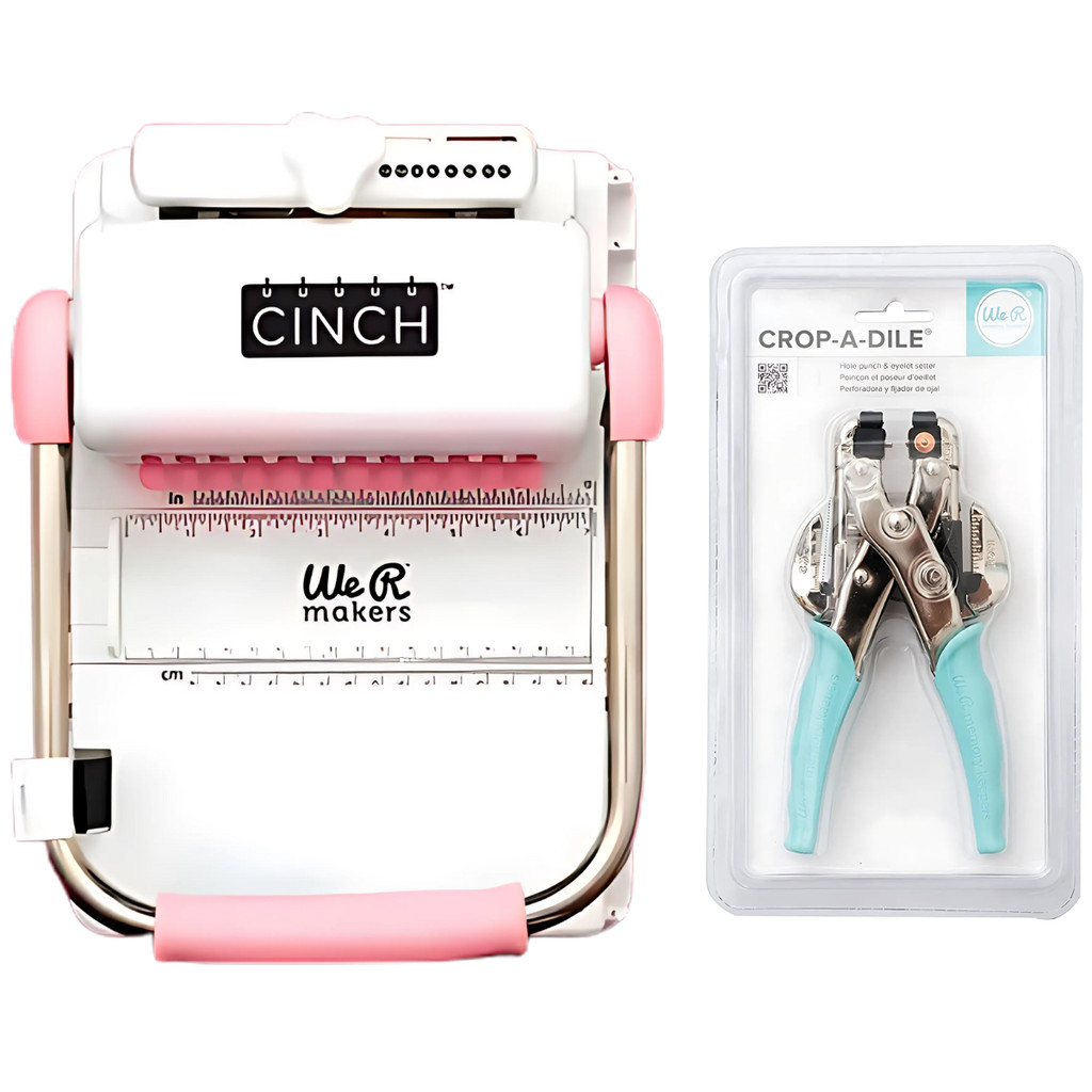 Kit Encadernadora The Cinch Furo Quadrado + Crop A Dile Ilhos We R