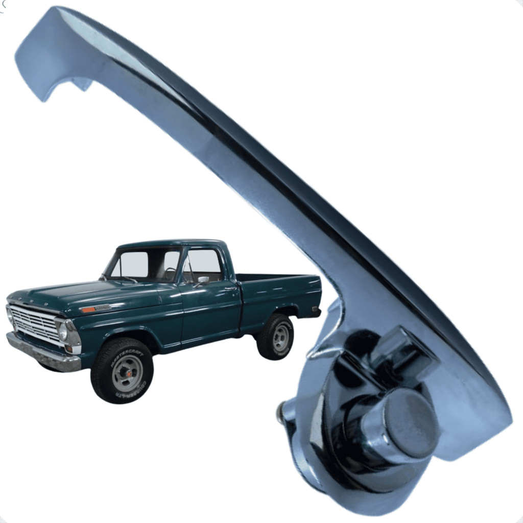 Puxador Maçaneta Externa Da Porta Esquerda Cromada Ford F1000 F4000