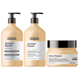 KIT SH + COND + MÁSC ABSOLUTE REPAIR LOREAL PROFISSIONEL em Oferta na Shopee