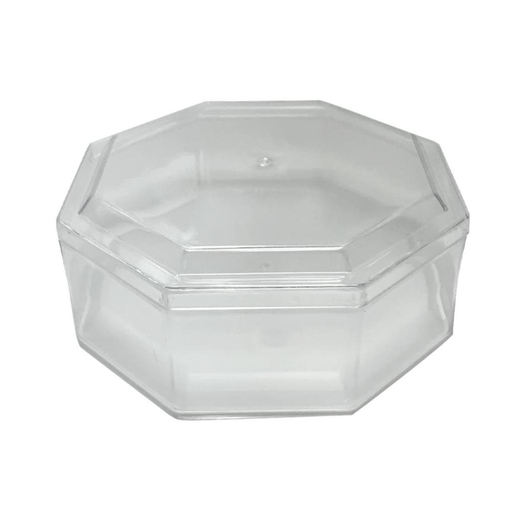 Kit 2 Unidades Cake Box Caixa Acrílica Sextavada Para Lembrancinha Festa Bolo