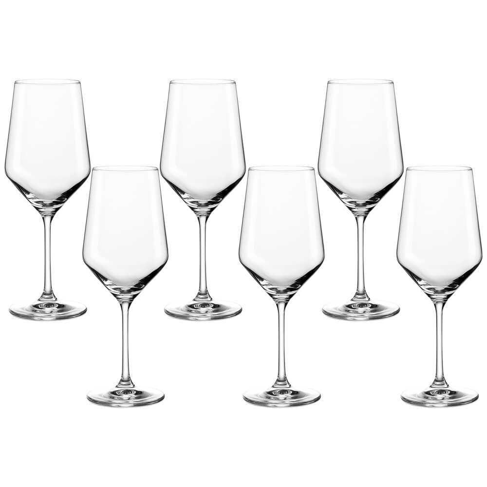 Jogo de Taças de Vinho de Cristal com Titânio Mendoza 540ml 6 peças - Seu Lar