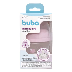 Mamadeira Easy Flow Nuvem Rosa Buba 120ml