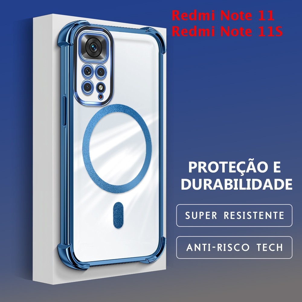 Capa Para Xiaomi Redmi Note 11 11S Capinha Anti Choque Case Transparente 0056 FS em Oferta na Shopee