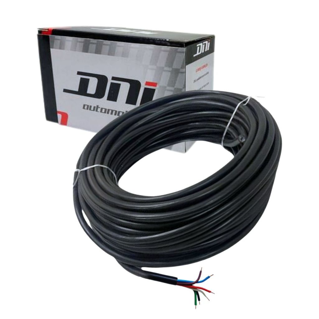 Cabo PP 6 vias 1mm Cobre Rolo Com 25 Metros DNI Hyb PP 610 Cabo Resistênte em Oferta na Shopee