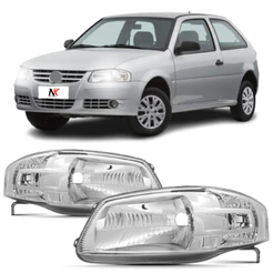 Par/Un Farol Dianteiro Gol G4 Saveiro Parati 2005 2006 2007 2008 á 2014 Simples