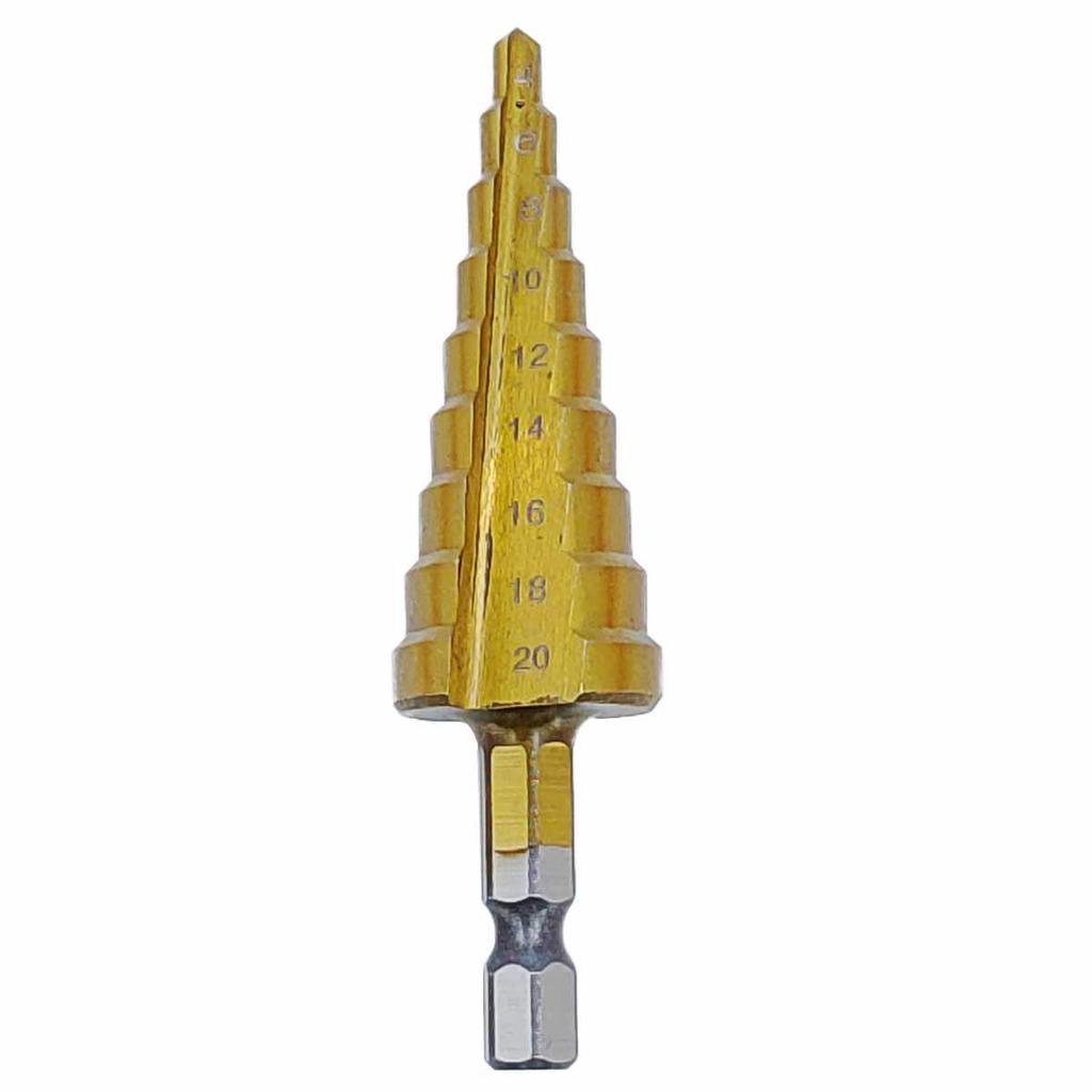 Broca Escalonada Titânio em Aço Rápido HSS-Tin 4-20mm (694,0002) - Graff Vantage