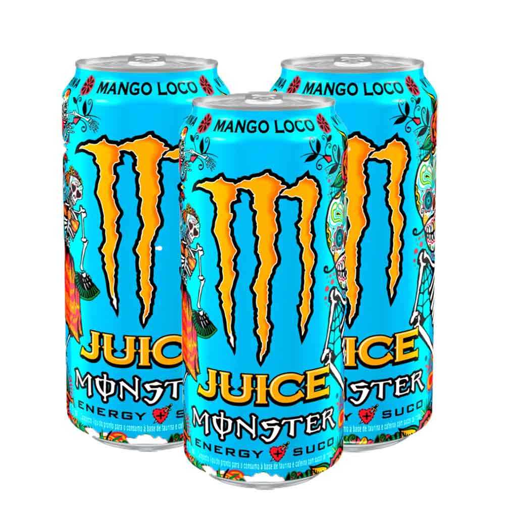 Kit 3 Energético Monster Energy Juice Mango Loco 473ml