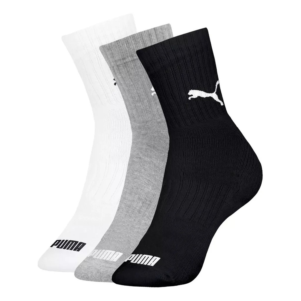 Kit 3 Pares Meias Puma Cano Médio Original Masculino Algodão