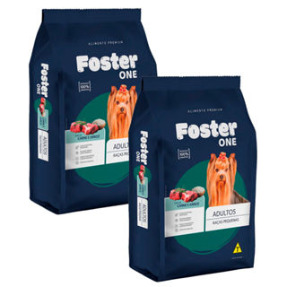 Kit 2 Ração para Cães Foster One Raças Pequenas sabor Carne e Arroz 1kg em Oferta na Shopee
