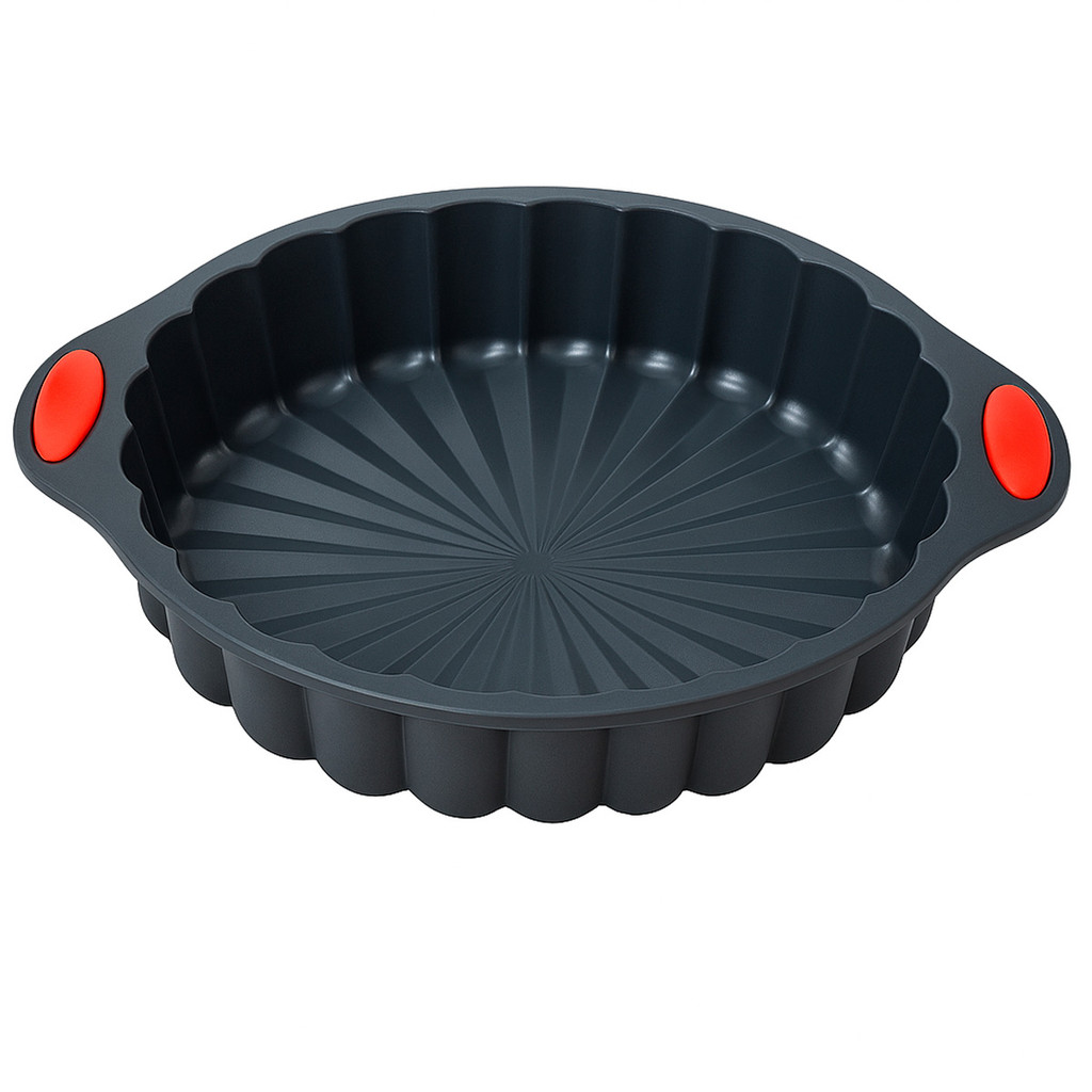 Forma de Silicone Redonda Charlotte para Tortas e Bolos Confeitaria Sobremesas