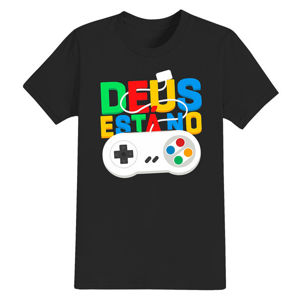 [Camiseta Premium em Algodão Puro]CC Camiseta Cristã Tecido Algodão Confortável Estampada Deus No Controle