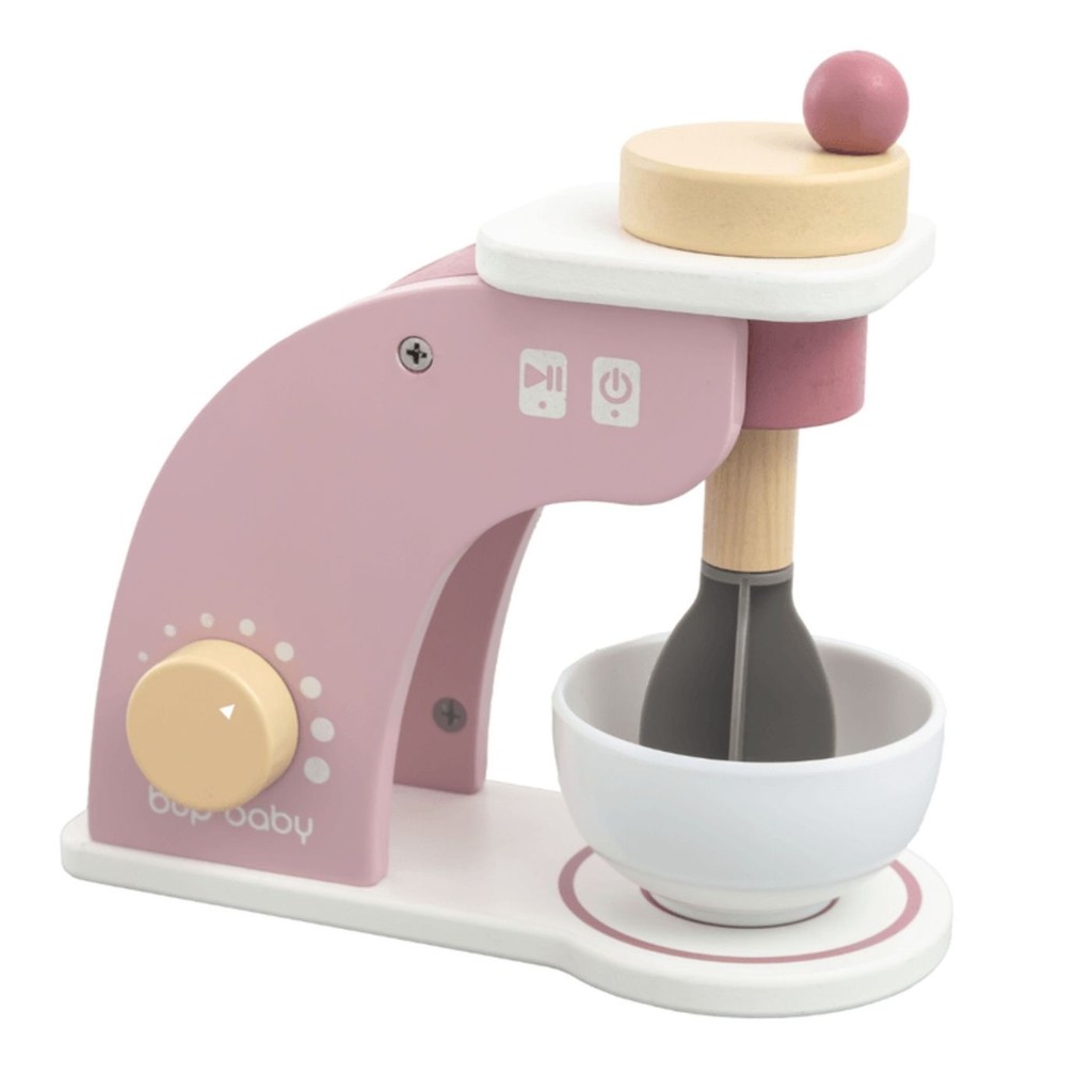 Brinquedo Cozinha Batedeira De Madeira Rosa Interativo
