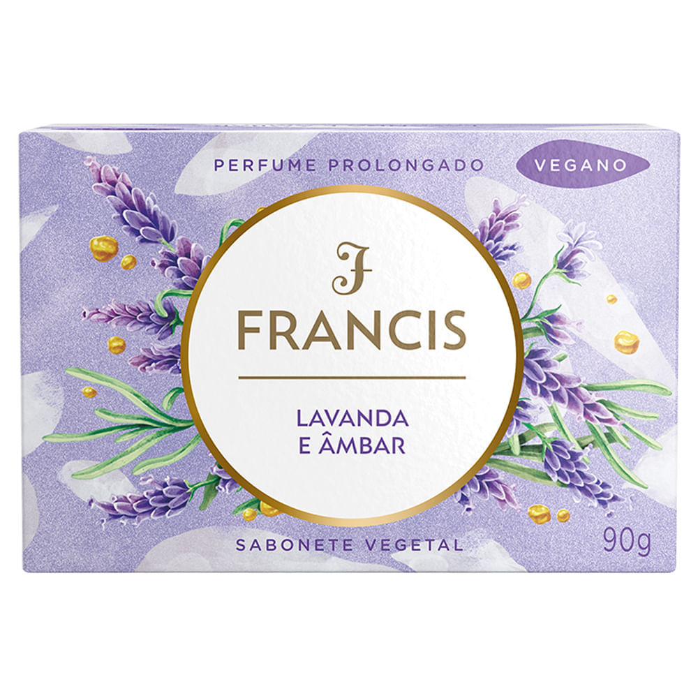 Sabonete Em Barra Lavandas E Âmbar Luxo Perfumado 90g