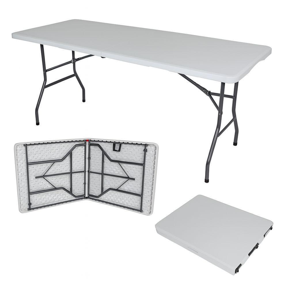 Mesa Dobrável Gallant Vira Maleta Portátil 1,52m Branco com Alça (GMD25A90A-BR) em Oferta na Shopee