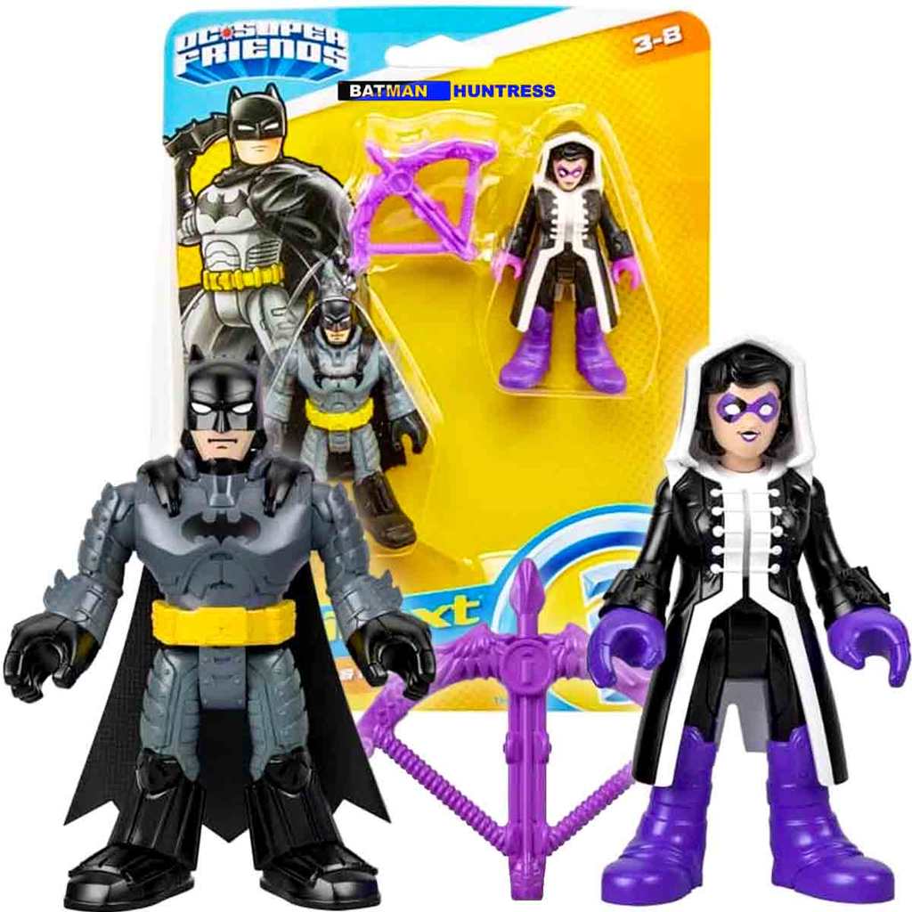 Imaginext Mini Bonecos Batman e Caçadora Huntress DC - Mattel GKJ66
