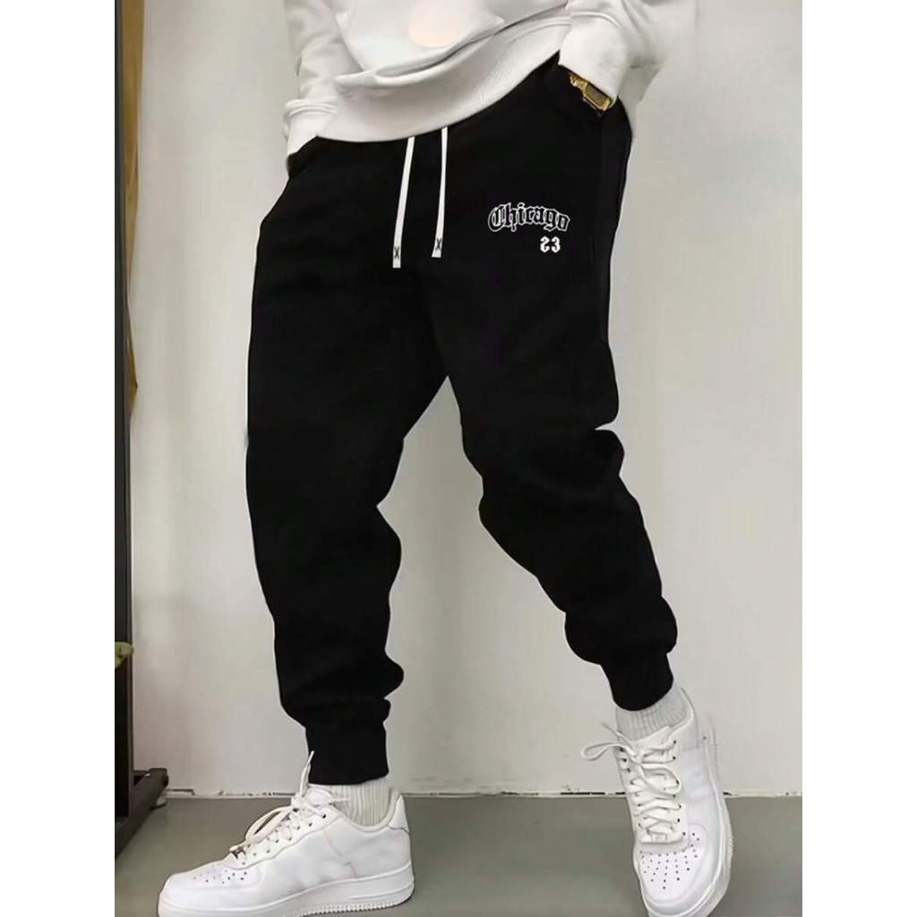 Calça Moletom Chigago Masculina Calça Com Bolso Com Cordao Confortavel Lançamento