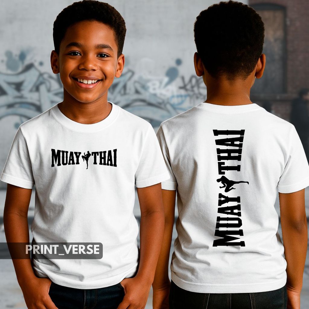 Camiseta Infantil Muay Thai Luta Esporte UFC Treino Academia Tailandesa