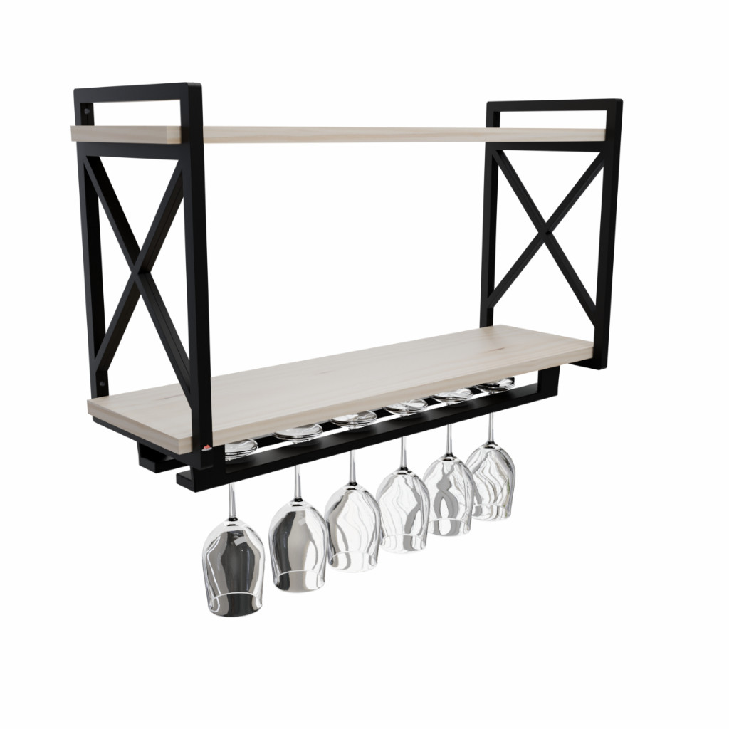 Prateleira Estilo Industrial com Pota taça 15x70cm em Oferta na Shopee