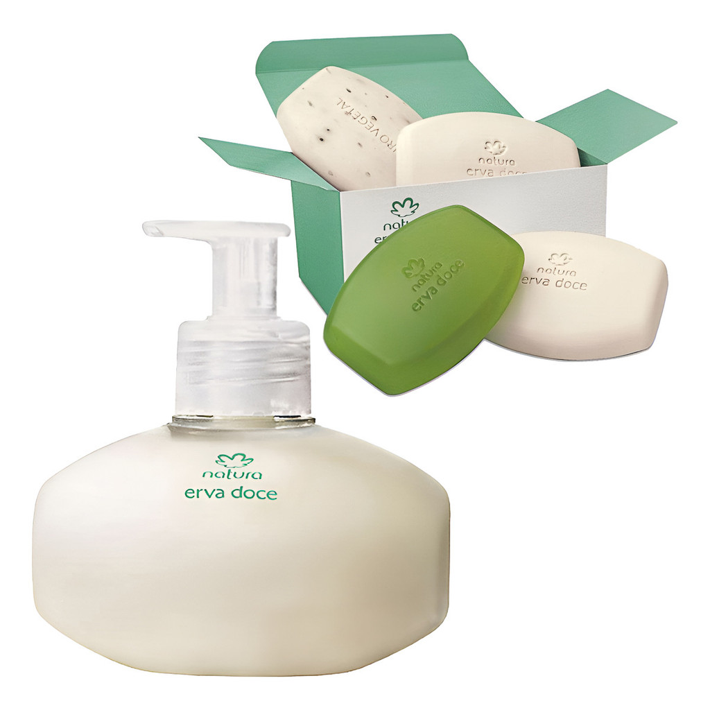 Conjunto Sabonete Erva Doce Natura Sabonete Liquido + Barra