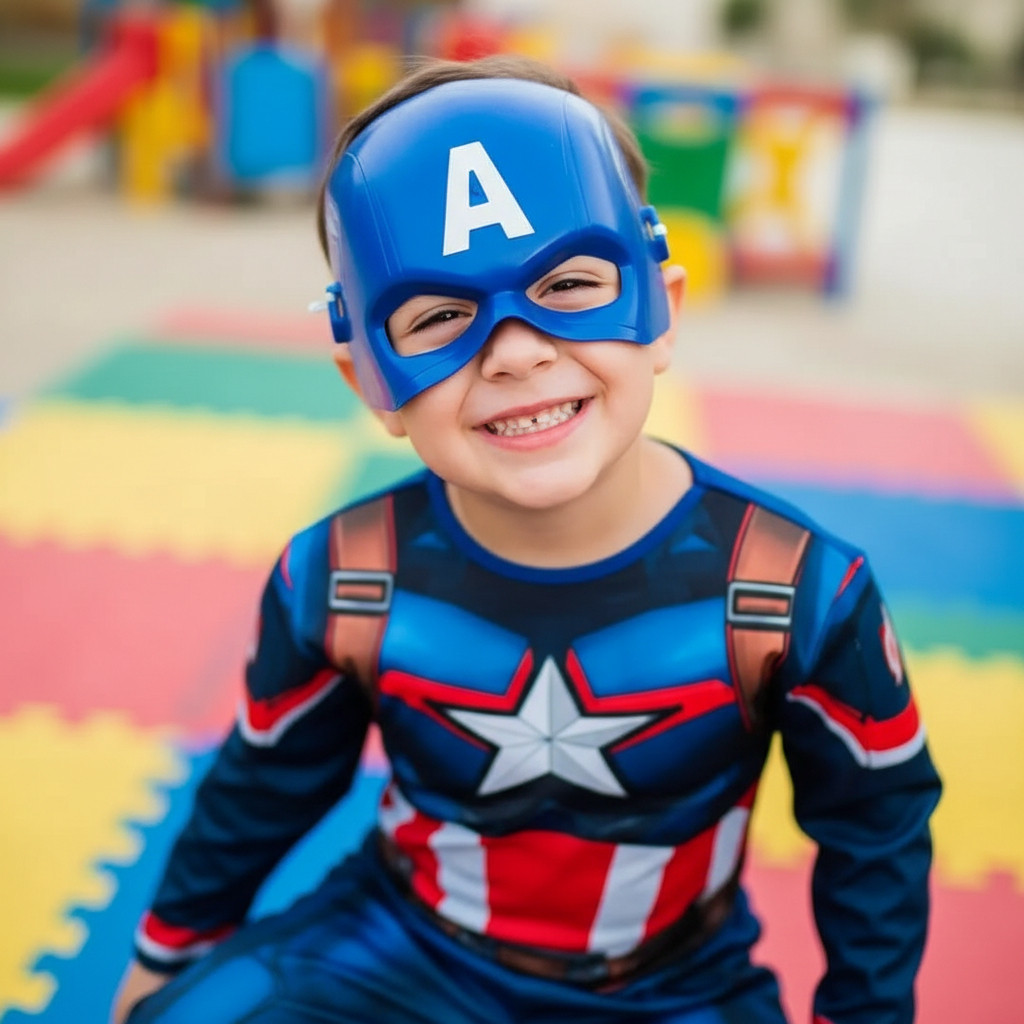 Fantasia Do Capitão América Infantil Vingadores Longa Muscul