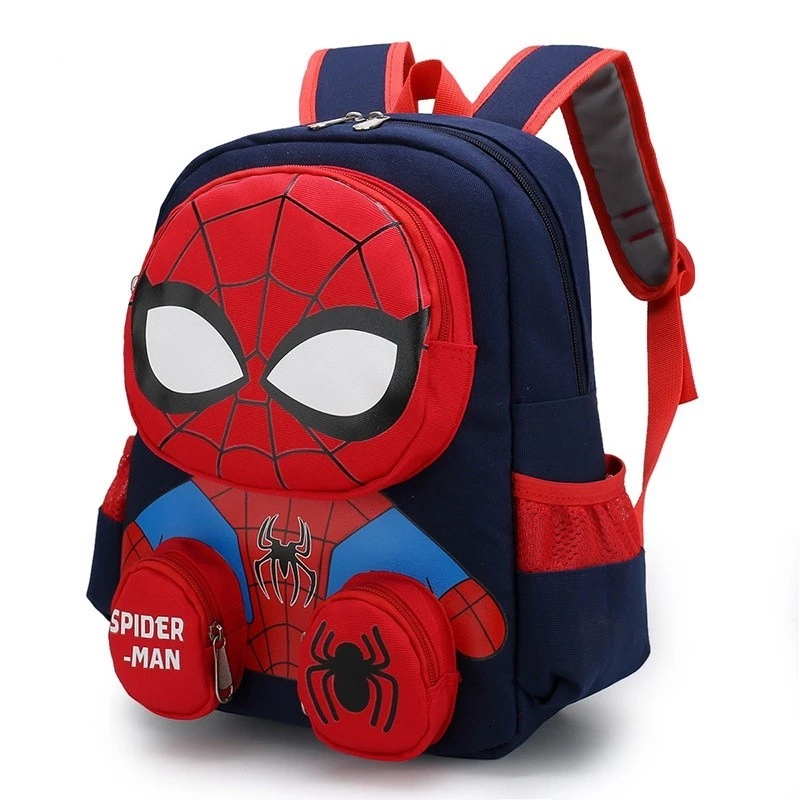 Personagem De Super-Herói Do Homem-Aranha Da Marvel 1-8 Anos Mochila/Bolsa Escolar Infantil De Grande Capacidade