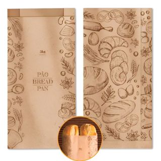 Saco Kraft Para Pães 5kg Padaria Embalagem Papel 500und em Oferta na Shopee