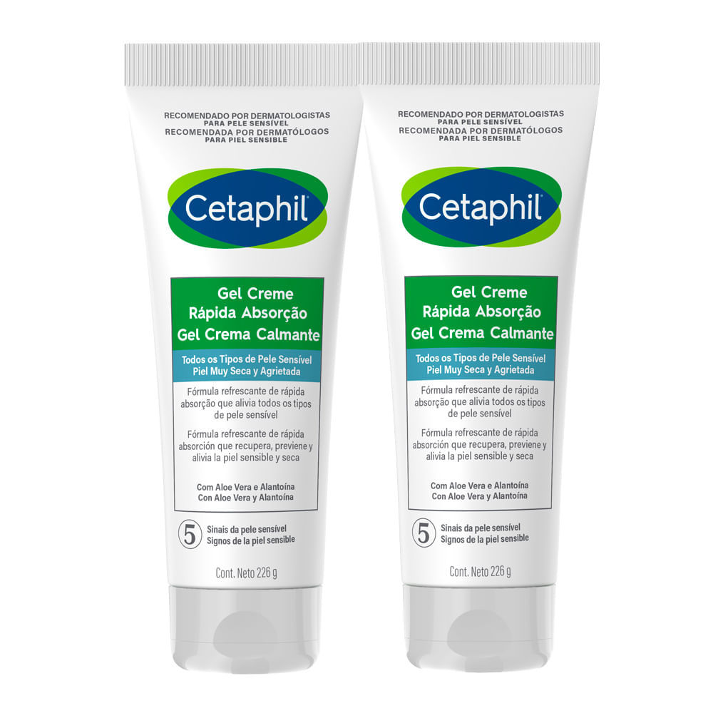 Kit 2 Cetaphil Gel Creme Calmante Rápida Absorção 226g em Oferta na Shopee