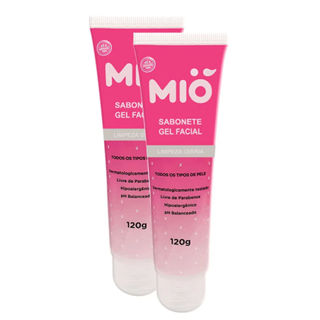 Kit 2 Sabonete Gel Facial Mió Limpeza Diária para Todos os Tipos de Pele 120g em Oferta na Shopee