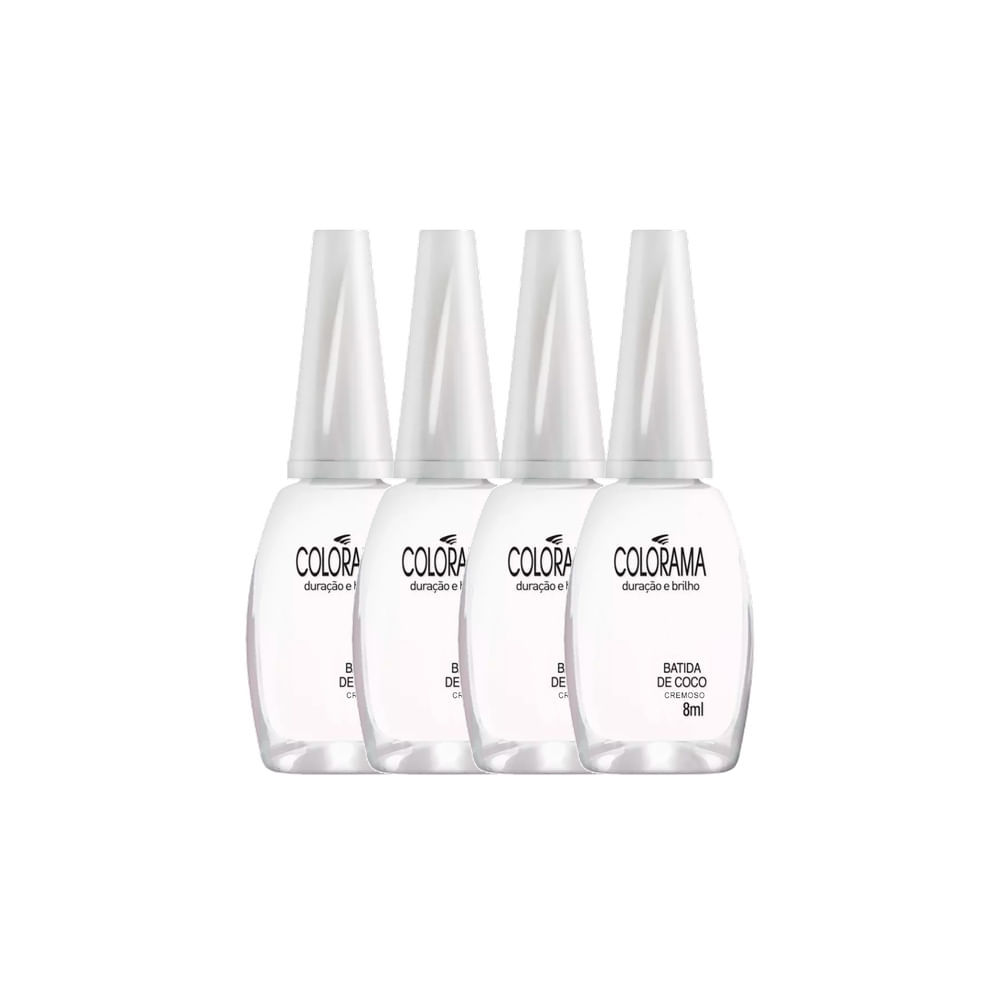 Kit 4 Esmalte Colorama Cor Batida de Coco com 8ml em Oferta na Shopee