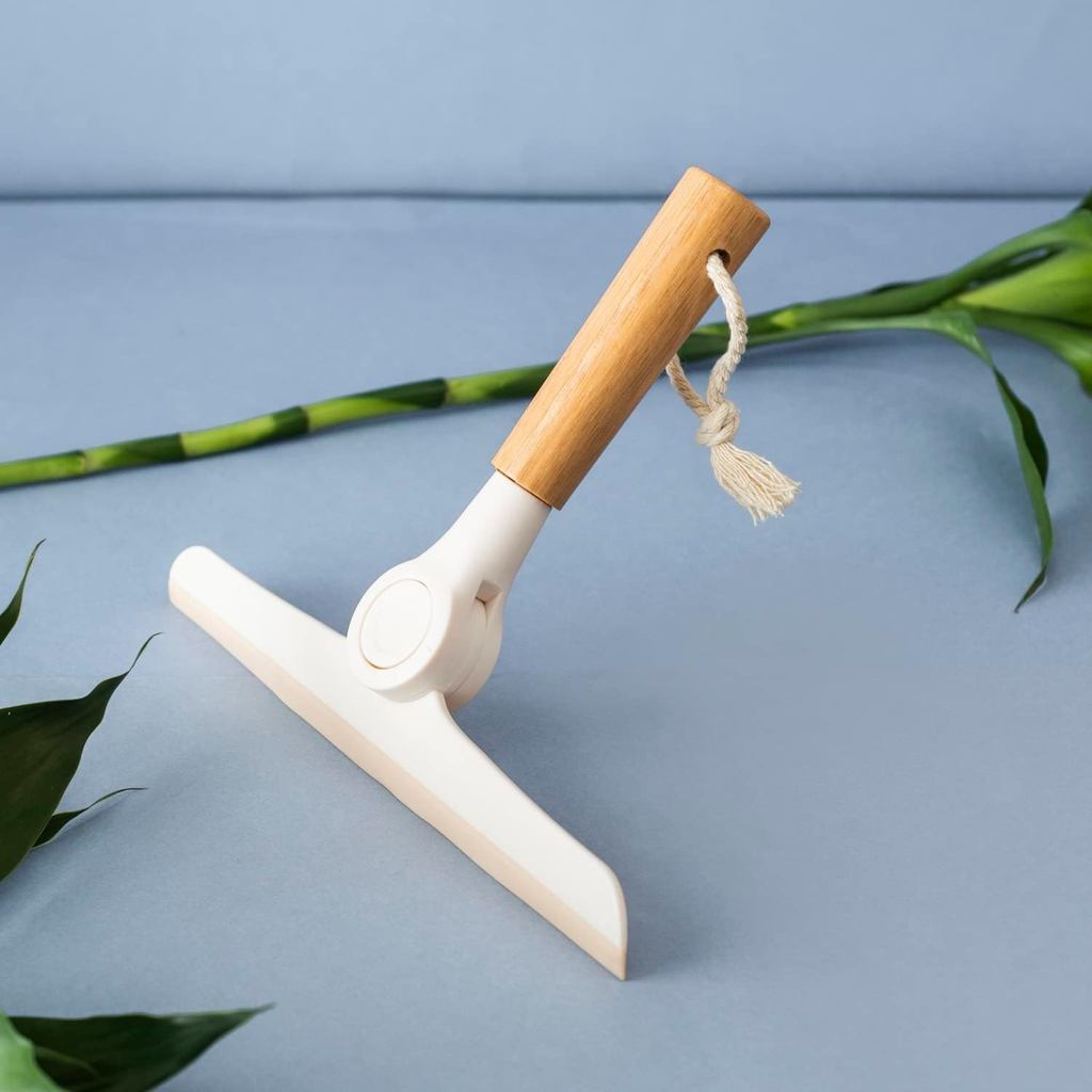 Rodo de Pia Dobrável com Cabo de Bambu Rodinho Limpa Vidro Espelho Bancadas em Oferta na Shopee