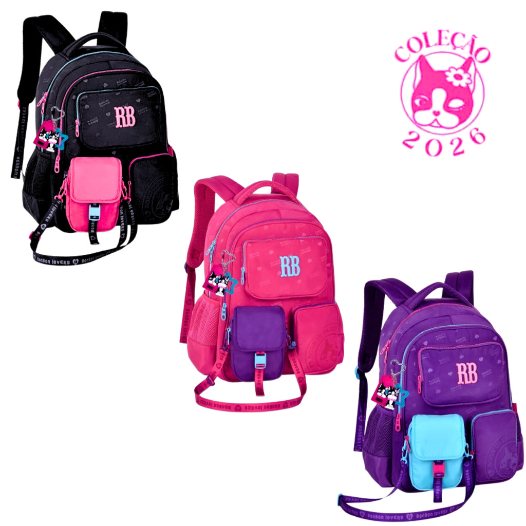 Mochila de Costas com Bolsinha Removível Rebecca Bonbon Urban Mix - Clio Style em Oferta na Shopee