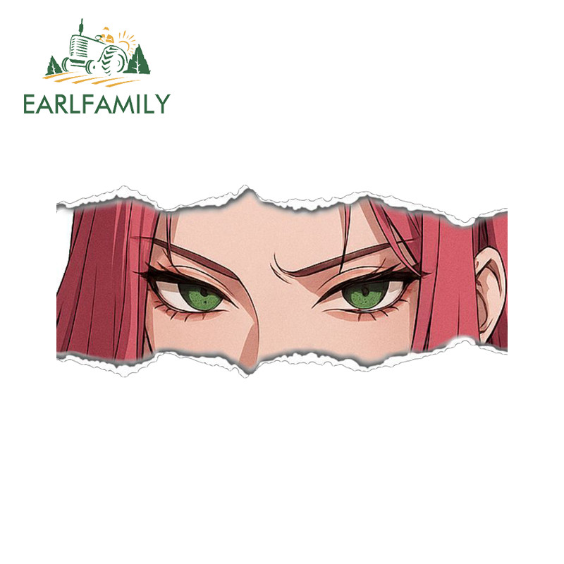 EARLFAMILY Naruto Haruno Sakura Eyes Slap Adesivo De Carro Personalidade Campervan Trolley Capacete Janelas À Prova D'ág