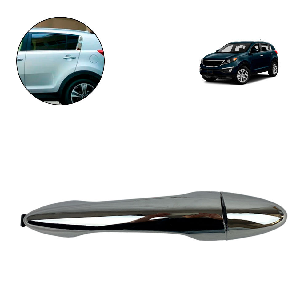 Maçaneta Externa Traseira Esquerda Cromada Sportage Anos  2011 2012 2013 2014 2015 2016