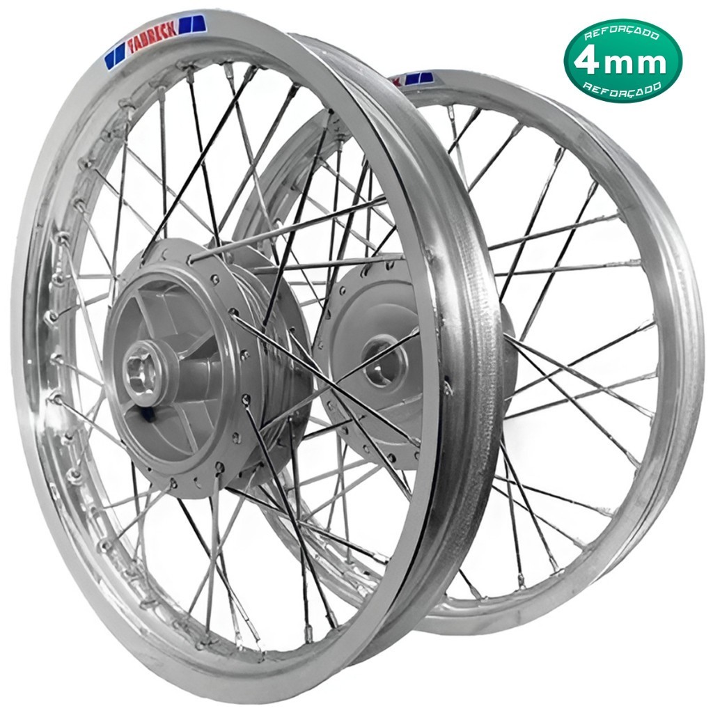 Par Aro Alumínio Roda Raio 4mm Cg Fan Titan 150 Tambor Es Ks